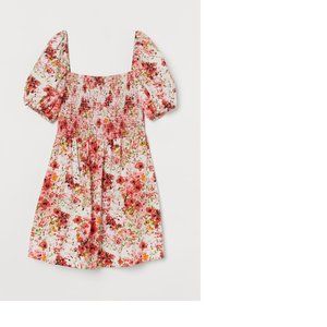 NWT H&M Puff-sleeved Floral Dress